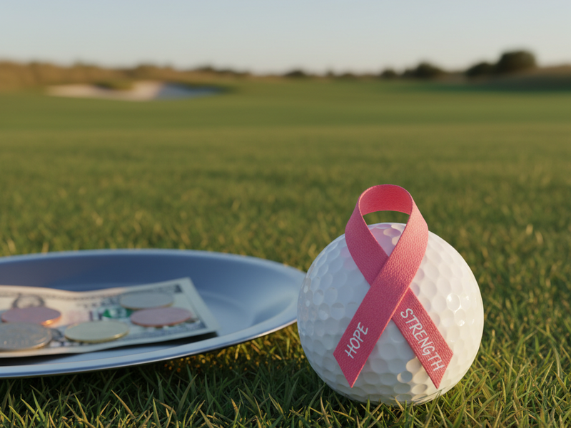 Golfers at a charity event